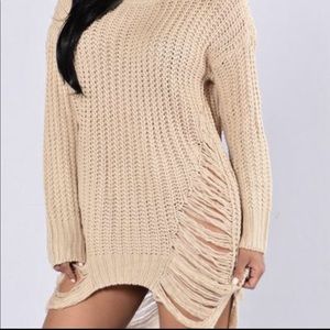 Off white sweater dress